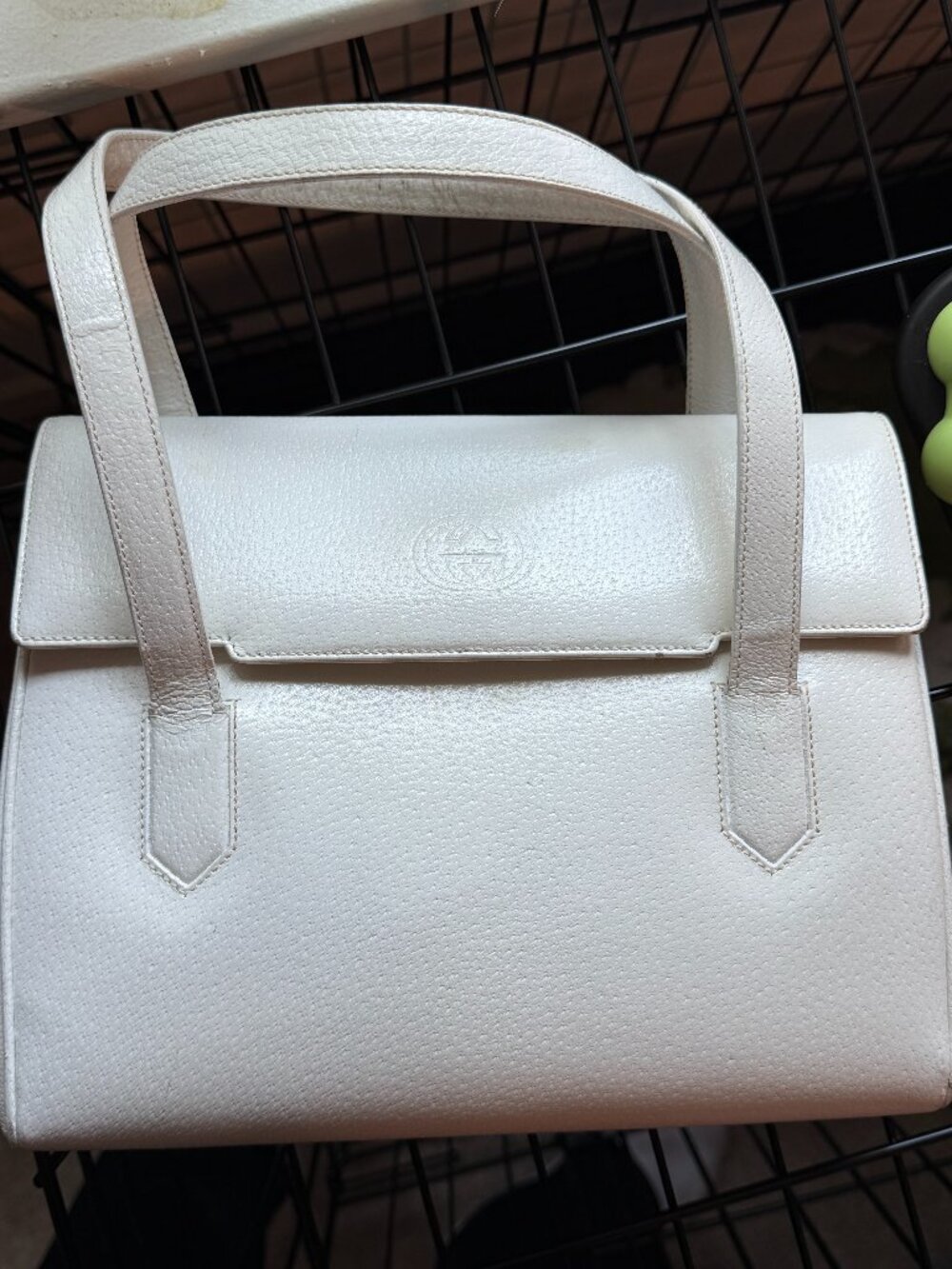 Vintage Gucci white purse